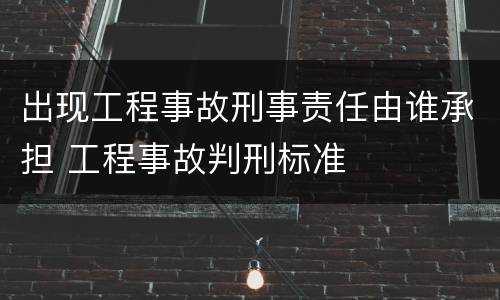 出现工程事故刑事责任由谁承担 工程事故判刑标准