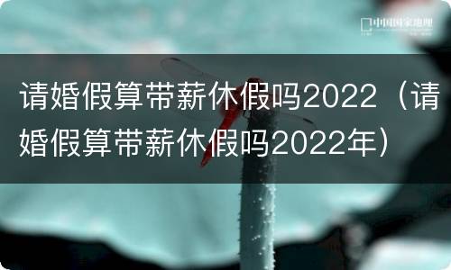 请婚假算带薪休假吗2022（请婚假算带薪休假吗2022年）