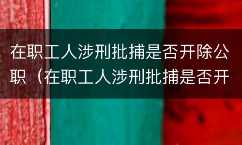 在职工人涉刑批捕是否开除公职（在职工人涉刑批捕是否开除公职人员）