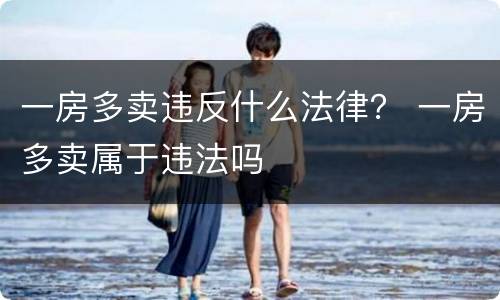 一房多卖违反什么法律？ 一房多卖属于违法吗