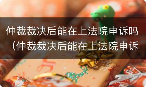 仲裁裁决后能在上法院申诉吗（仲裁裁决后能在上法院申诉吗要多久）