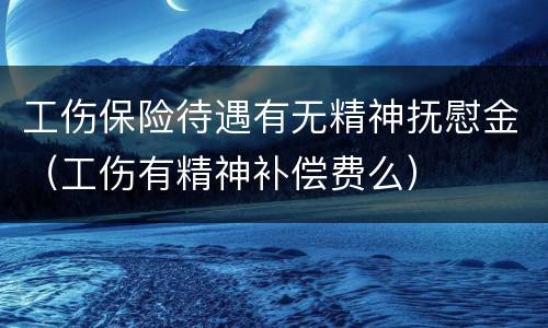 工伤保险待遇有无精神抚慰金（工伤有精神补偿费么）