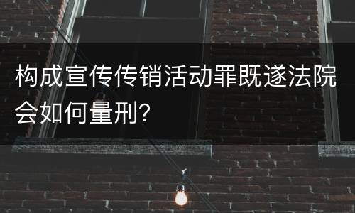 构成宣传传销活动罪既遂法院会如何量刑？