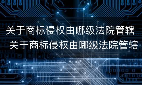 关于商标侵权由哪级法院管辖 关于商标侵权由哪级法院管辖的规定