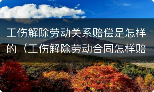 工伤解除劳动关系赔偿是怎样的（工伤解除劳动合同怎样赔偿）