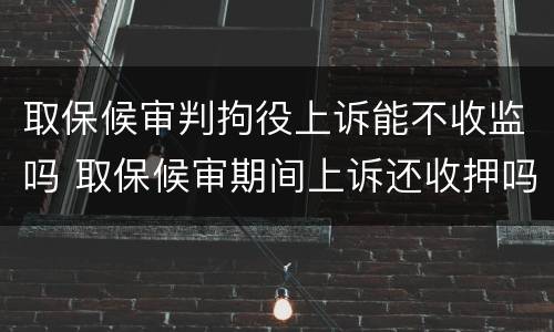 取保候审判拘役上诉能不收监吗 取保候审期间上诉还收押吗?