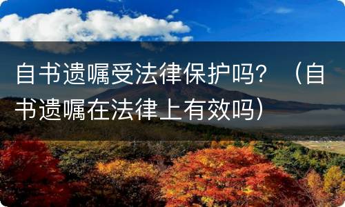 自书遗嘱受法律保护吗？（自书遗嘱在法律上有效吗）