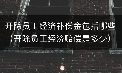 开除员工经济补偿金包括哪些（开除员工经济赔偿是多少）