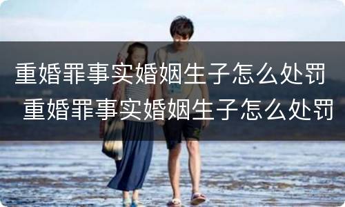 重婚罪事实婚姻生子怎么处罚 重婚罪事实婚姻生子怎么处罚的