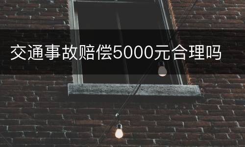 交通事故赔偿5000元合理吗