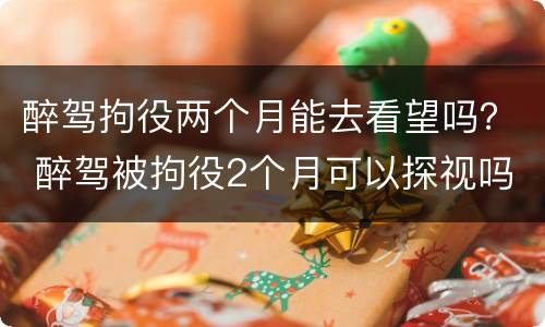 醉驾拘役两个月能去看望吗？ 醉驾被拘役2个月可以探视吗