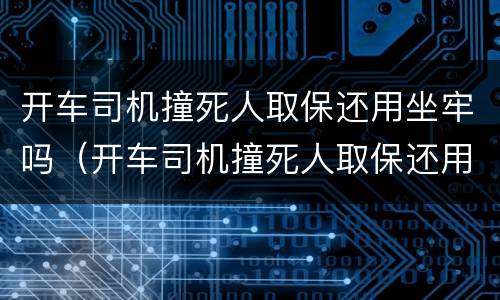 开车司机撞死人取保还用坐牢吗（开车司机撞死人取保还用坐牢吗现在）