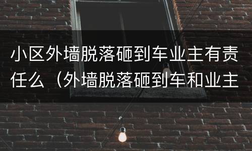 小区外墙脱落砸到车业主有责任么（外墙脱落砸到车和业主）