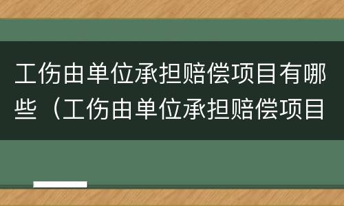 工伤由单位承担赔偿项目有哪些（工伤由单位承担赔偿项目有哪些费用）