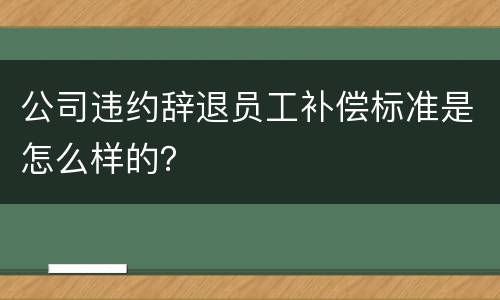 公司违约辞退员工补偿标准是怎么样的？