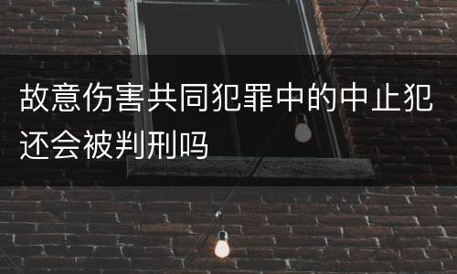 故意伤害共同犯罪中的中止犯还会被判刑吗