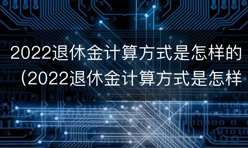 2022退休金计算方式是怎样的（2022退休金计算方式是怎样的呢）