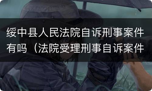 绥中县人民法院自诉刑事案件有吗（法院受理刑事自诉案件的期限多少）