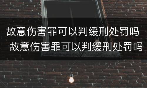 故意伤害罪可以判缓刑处罚吗 故意伤害罪可以判缓刑处罚吗