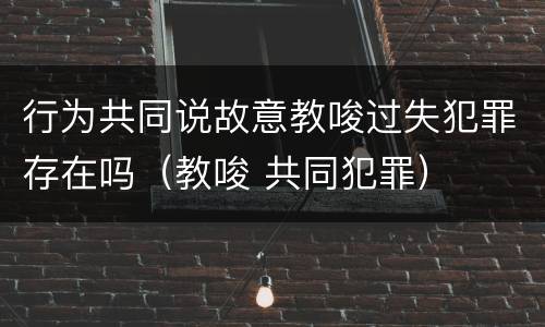 行为共同说故意教唆过失犯罪存在吗（教唆 共同犯罪）