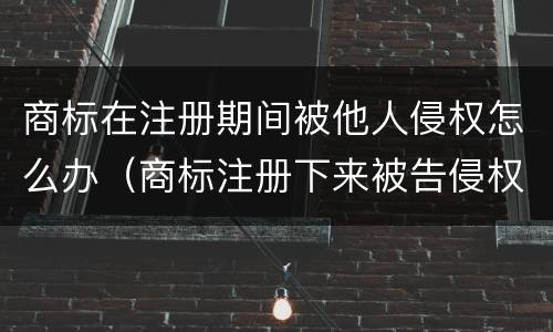 商标在注册期间被他人侵权怎么办（商标注册下来被告侵权怎么回事）