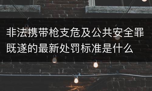 非法携带枪支危及公共安全罪既遂的最新处罚标准是什么