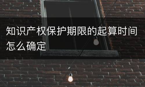 知识产权保护期限的起算时间怎么确定