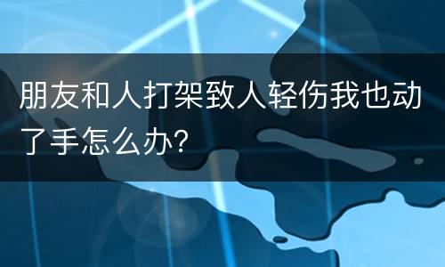 朋友和人打架致人轻伤我也动了手怎么办？