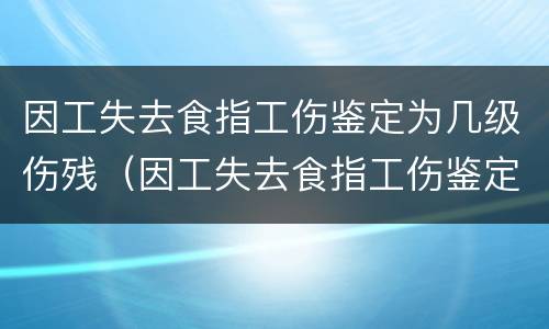 因工失去食指工伤鉴定为几级伤残（因工失去食指工伤鉴定为几级伤残标准）