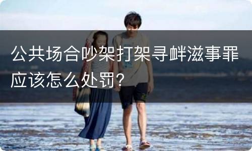 公共场合吵架打架寻衅滋事罪应该怎么处罚？