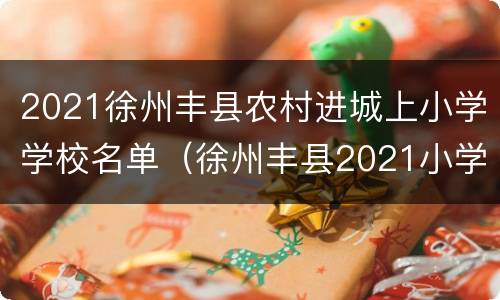 2021徐州丰县农村进城上小学学校名单（徐州丰县2021小学招生时间）