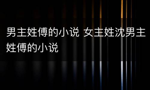 男主姓傅的小说 女主姓沈男主姓傅的小说