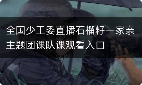 全国少工委直播石榴籽一家亲主题团课队课观看入口