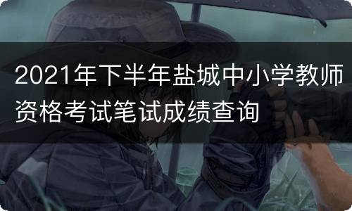 2021年下半年盐城中小学教师资格考试笔试成绩查询