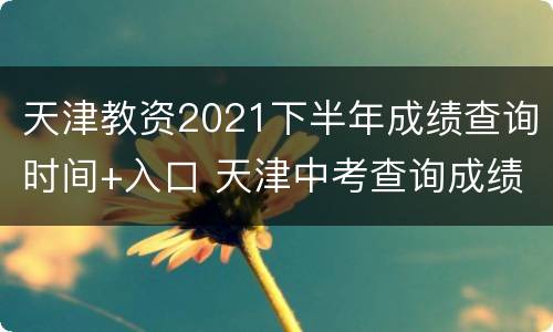 天津教资2021下半年成绩查询时间+入口 天津中考查询成绩的网站2021