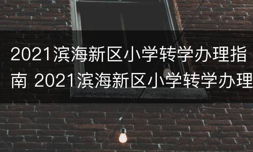 2021滨海新区小学转学办理指南 2021滨海新区小学转学办理指南电话