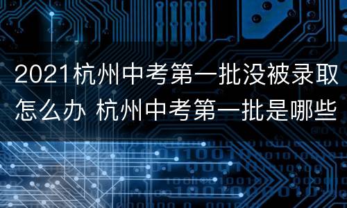 2021杭州中考第一批没被录取怎么办 杭州中考第一批是哪些学校