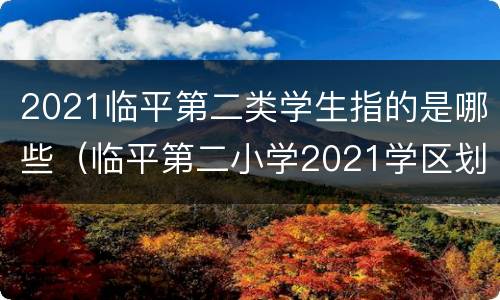 2021临平第二类学生指的是哪些（临平第二小学2021学区划分）