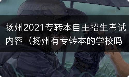 扬州2021专转本自主招生考试内容（扬州有专转本的学校吗?）