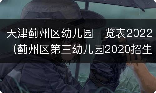 天津蓟州区幼儿园一览表2022（蓟州区第三幼儿园2020招生）