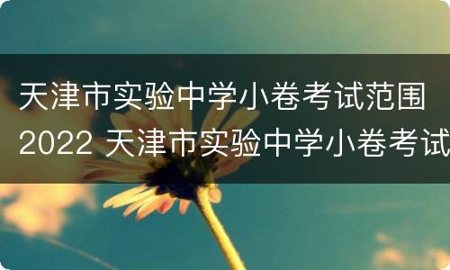 天津市实验中学小卷考试范围2022 天津市实验中学小卷考试范围2022年