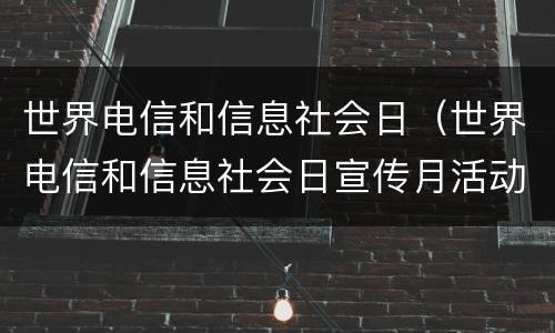 世界电信和信息社会日（世界电信和信息社会日宣传月活动开展情况）