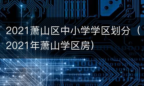 2021萧山区中小学学区划分（2021年萧山学区房）