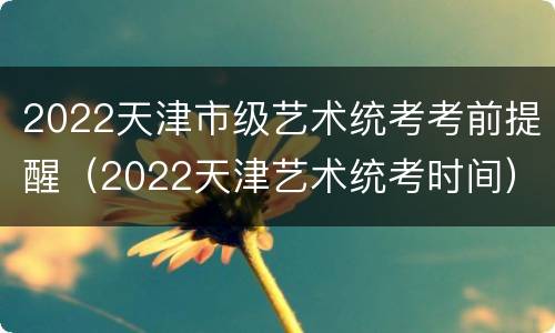 2022天津市级艺术统考考前提醒（2022天津艺术统考时间）