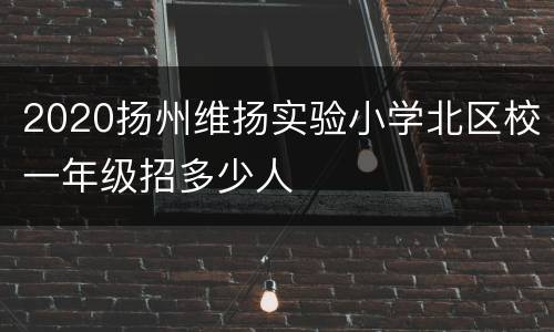 2020扬州维扬实验小学北区校一年级招多少人