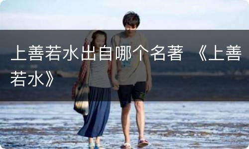 上善若水出自哪个名著 《上善若水》