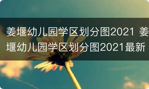 姜堰幼儿园学区划分图2021 姜堰幼儿园学区划分图2021最新