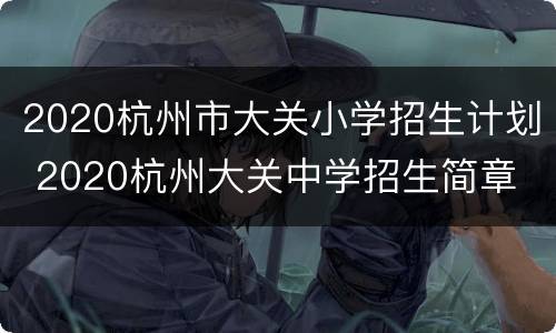 2020杭州市大关小学招生计划 2020杭州大关中学招生简章