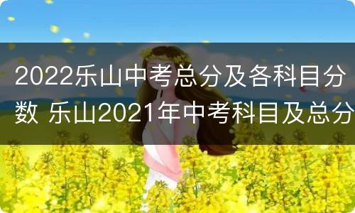 2022乐山中考总分及各科目分数 乐山2021年中考科目及总分