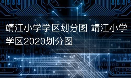 靖江小学学区划分图 靖江小学学区2020划分图